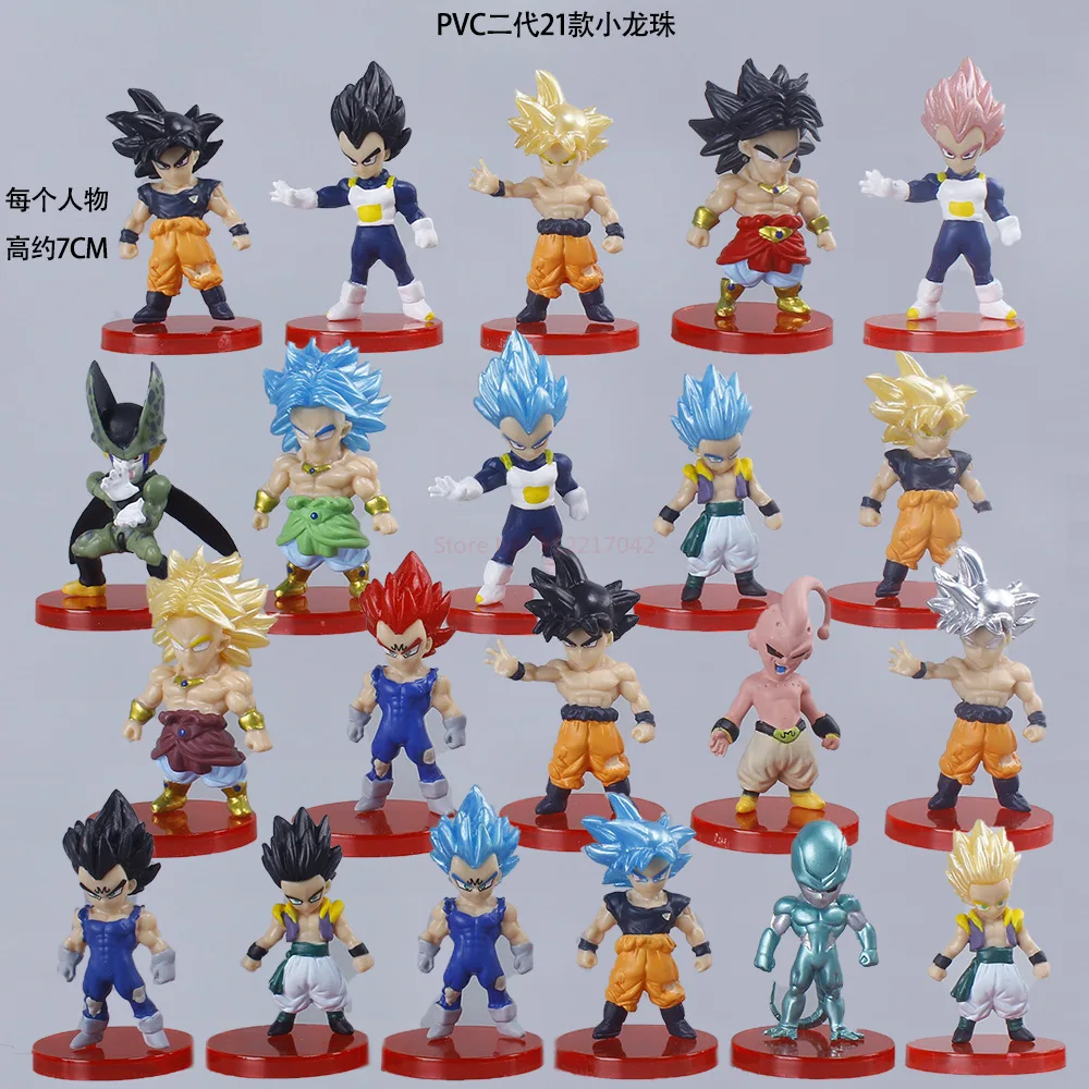 

Dragon Ball Z Super Saiyan Son Goku Anime Figure Son Gohan Vegeta Broly Piccolo Majin Buu Set Action Figurine Model Gifts Toy