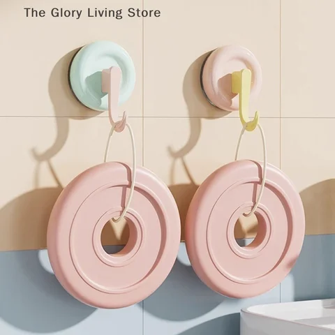 Многоразовые круглые вакуумные крючки на присоске 4 шт.