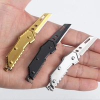 mini stainless steel multi function folding knife outdoor camping portable knife