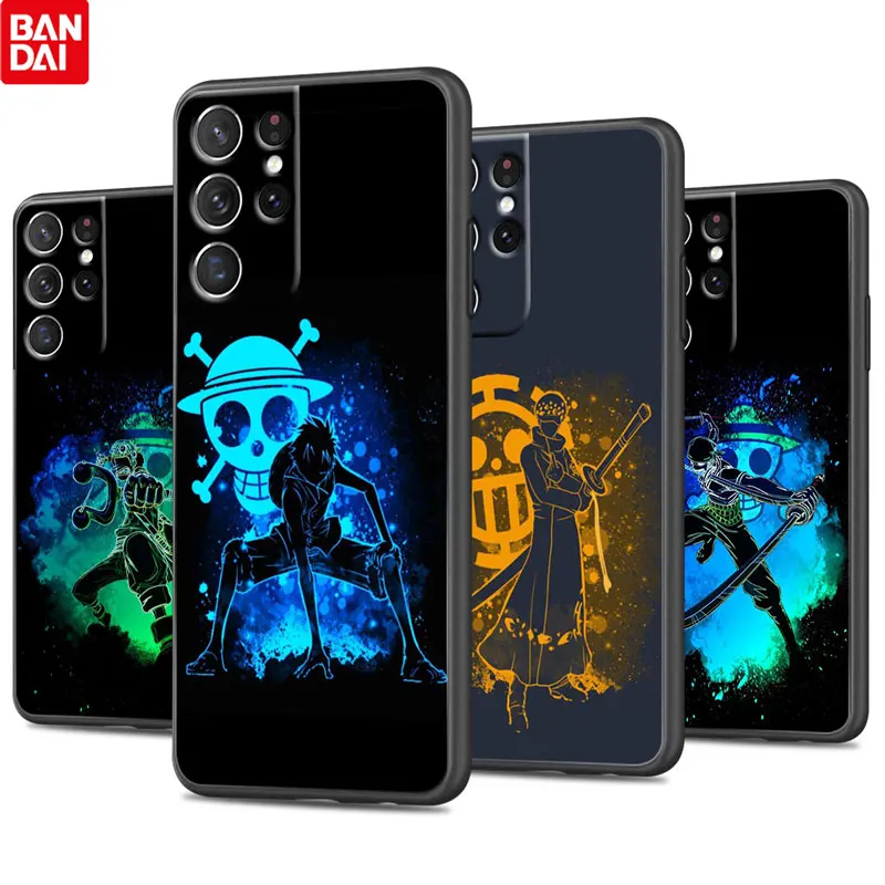 

One Piece Anime For Samsung Galaxy S22 S21 S20 Ultra Plus Pro S10 S9 S8 S7 4G 5G Silicone Soft TPU Black Phone Case Funda Coque