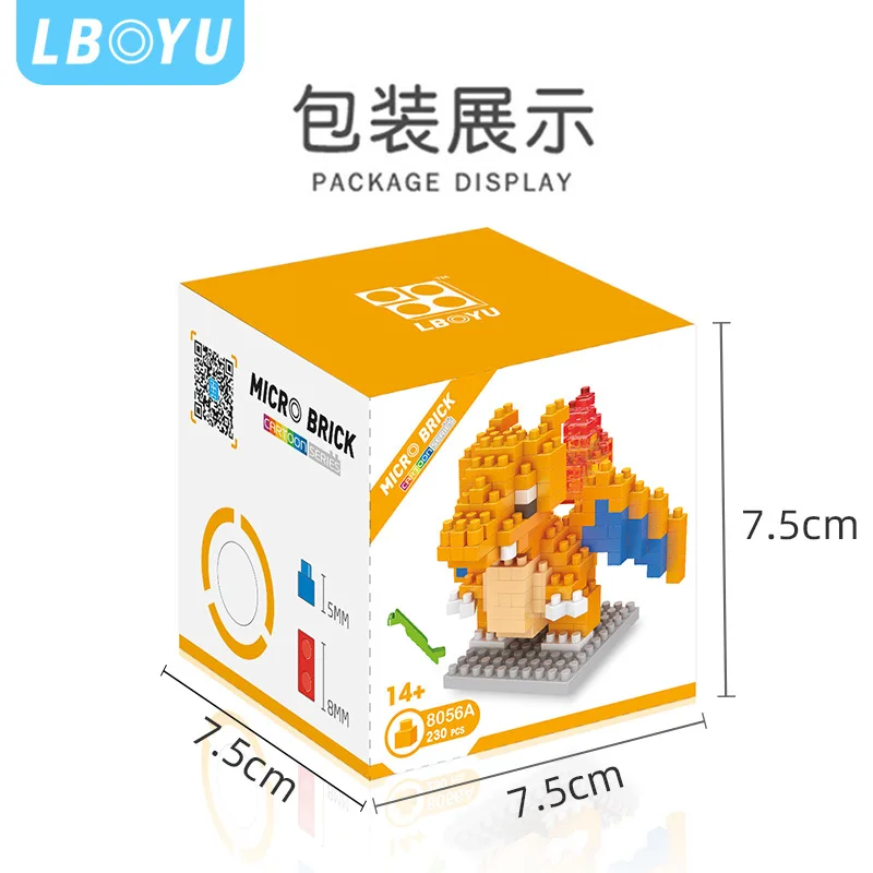 Конструктор Покемон сборка кирпичей Charizard blastise Bulbasaur Gengar аниме мини Экшн-фигурки