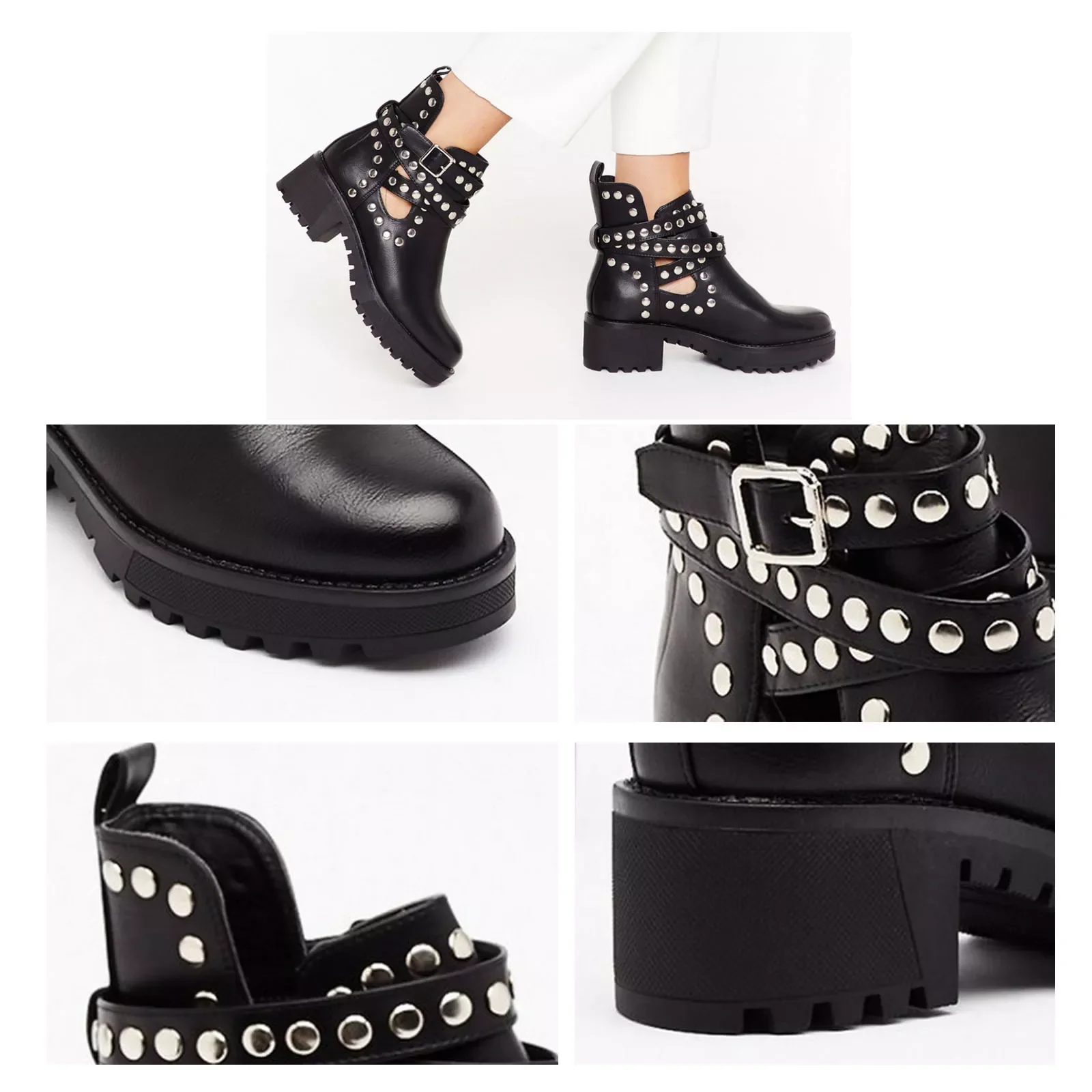 

Womens Shoes Winter And Autumn Boots Belt Buckle Short Martins Boots Personalized Leather Short Boot Ladies Shoes Mujer