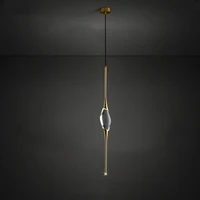 postmodern bedroom bedside pendant hanging lamp nordic minimalist living dining room bar table kitchen copper crystal chandelier
