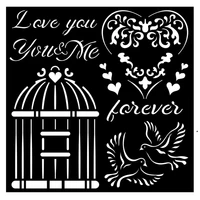 newest you and me love me stencils for diy scrapbooking diary photo album craft paper card making embossing decorations template