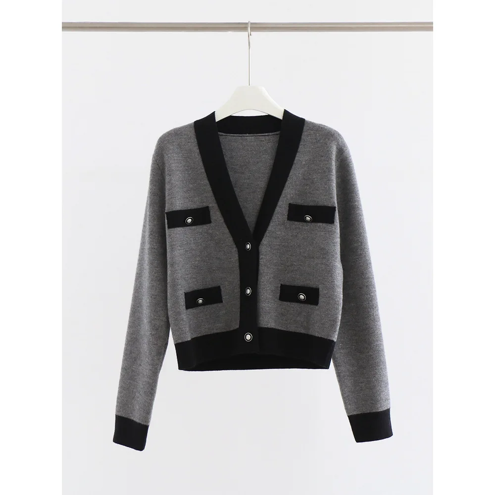 Aoangora Siping 2-Pin классический вязаный кардиган осень и зима свитер верхняя одежда