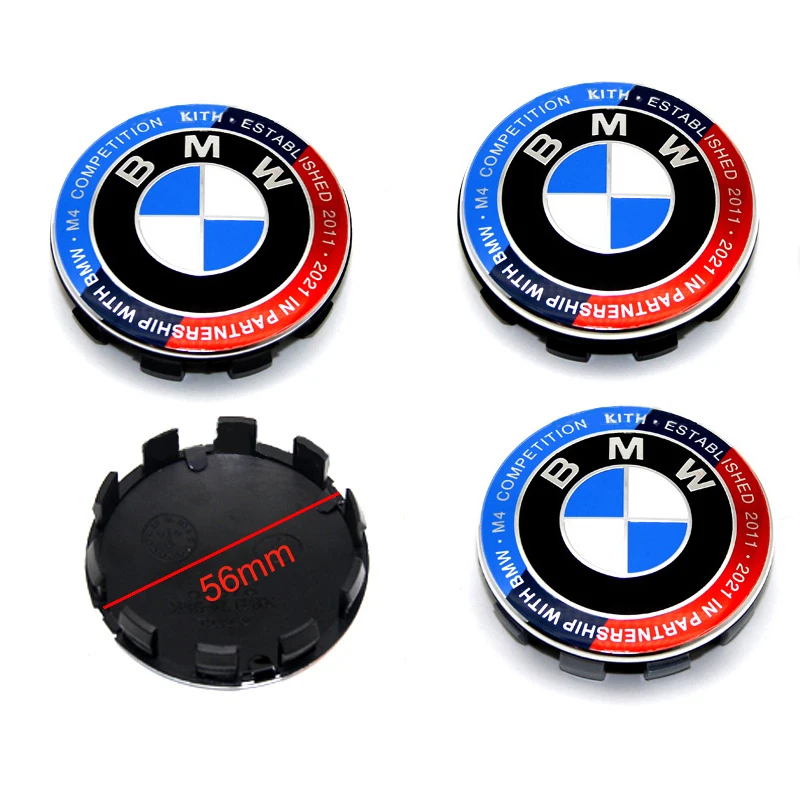 

For BMW E36 E46 E53 E90 E60 E61 E93 E87 X1 X3 X5 X6 F30 F20 F10 G30 4Pcs 56mm 68mm Car Wheel Center Hub Cap Auto Rim Covers