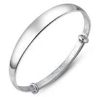 fashion silver plated bracelet korean version of the womens smooth sliding noble concubine opening silver jewellery bracelet