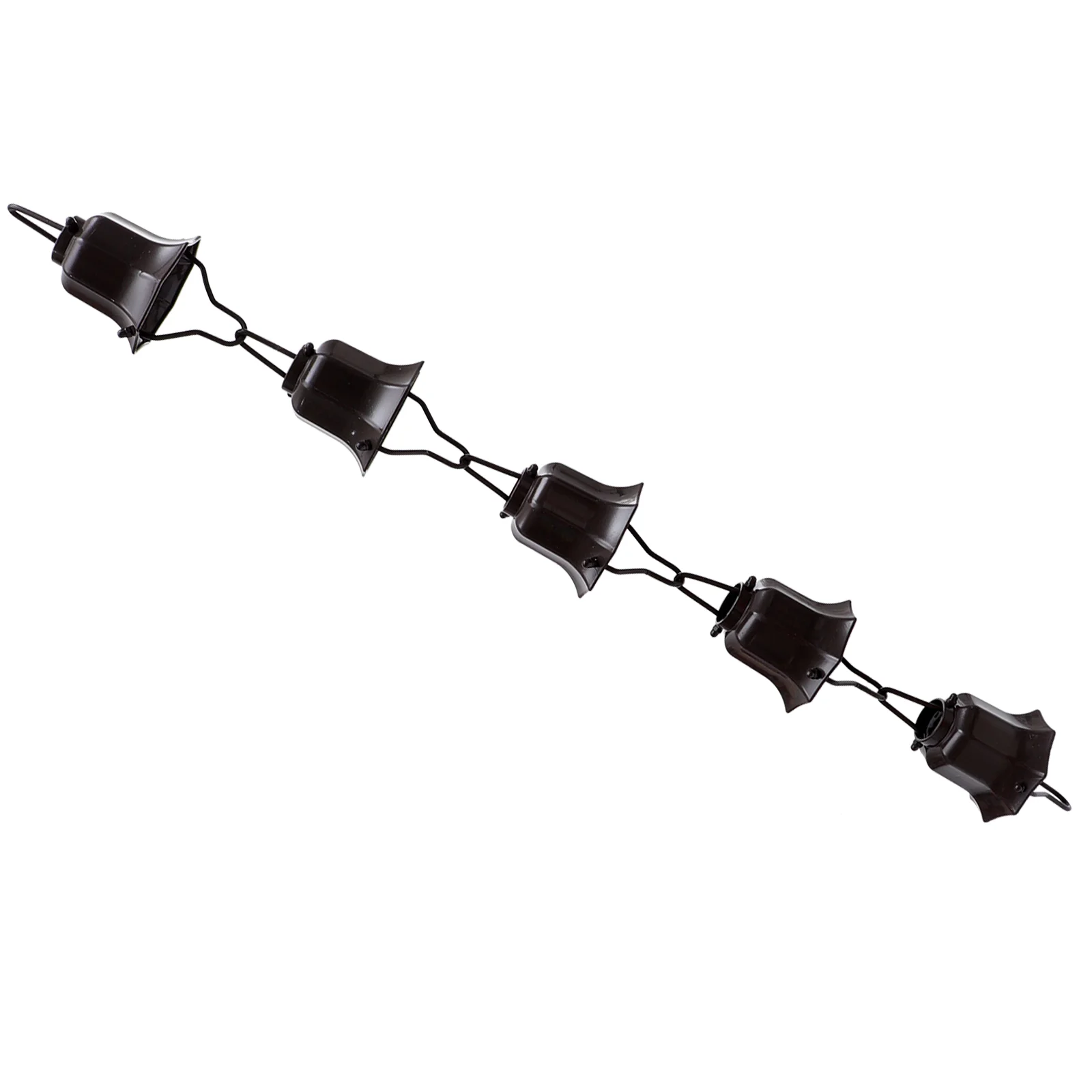 

Water Vessel Rain Chain Gutter Decorative Drain Useful Durable Black