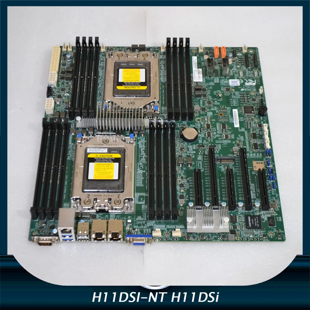 For SUPERMICRO H11DSI-NT H11DSi Original Server Motherboard 4TB 16 DIMM E-ATX EPYC 7H12 7702 Series