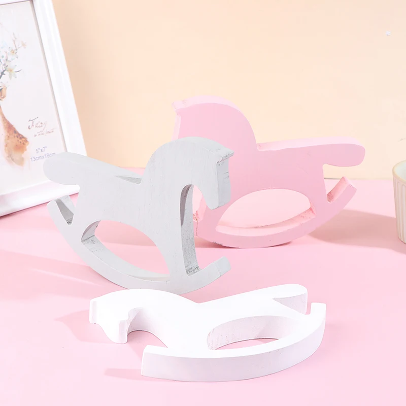 

Деревянные фигурки ручной работы в виде розовой лошади, миниатюры, домашний декор для детей и девочек, декор для комнаты-трояна, декор для ко...