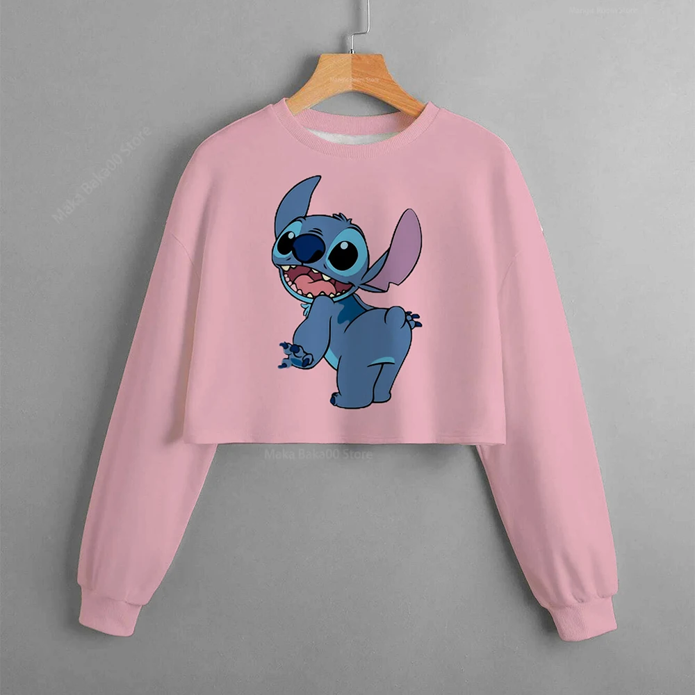 Купи Disney Stitch Autumn Winter Sweater Sweater Top Sweater Casual Sweater Children's Long Sleeve Loose Sweater 2022 за 144 рублей в магазине AliExpress