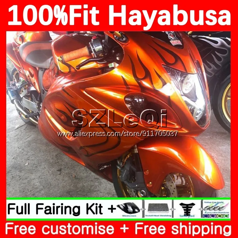 

Orange Flame Injection For SUZUKI GSXR-1300 Hayabusa GSXR 1300 CC GSXR1300 08 09 10 11 12 13 14 15 16 17 18 19 Fairings 88LQ.313