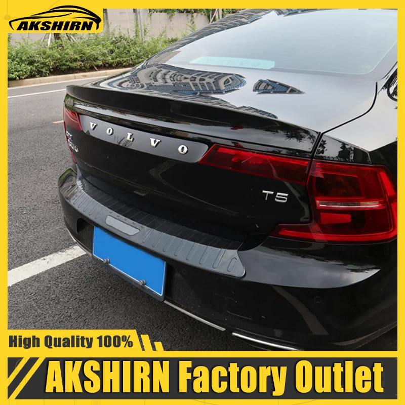 

Для VOLVO S90 2017 2018 2019 2020 ABS внешний задний спойлер хвост багажника крыло украшение автомобиля Стайлинг для S90