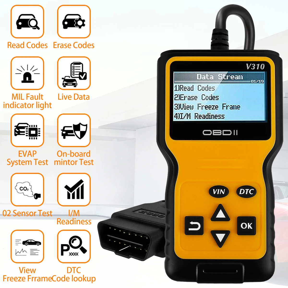 

Car OBD2 Scanner Professional Car Code Reader Automotive Engine Fault Diagnostic Scan Tool CAN Diagnostic Scan Tool Code Reader