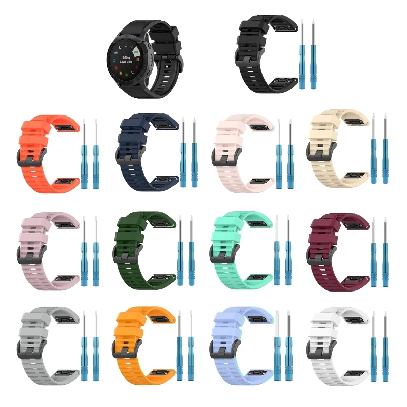 

Silica Band Compatible Garmin Fenix 7X Smart Watch Wrist Strap Loop Bracelet Replacement Waterproof Belt Sweatproof 블랙박스 маски