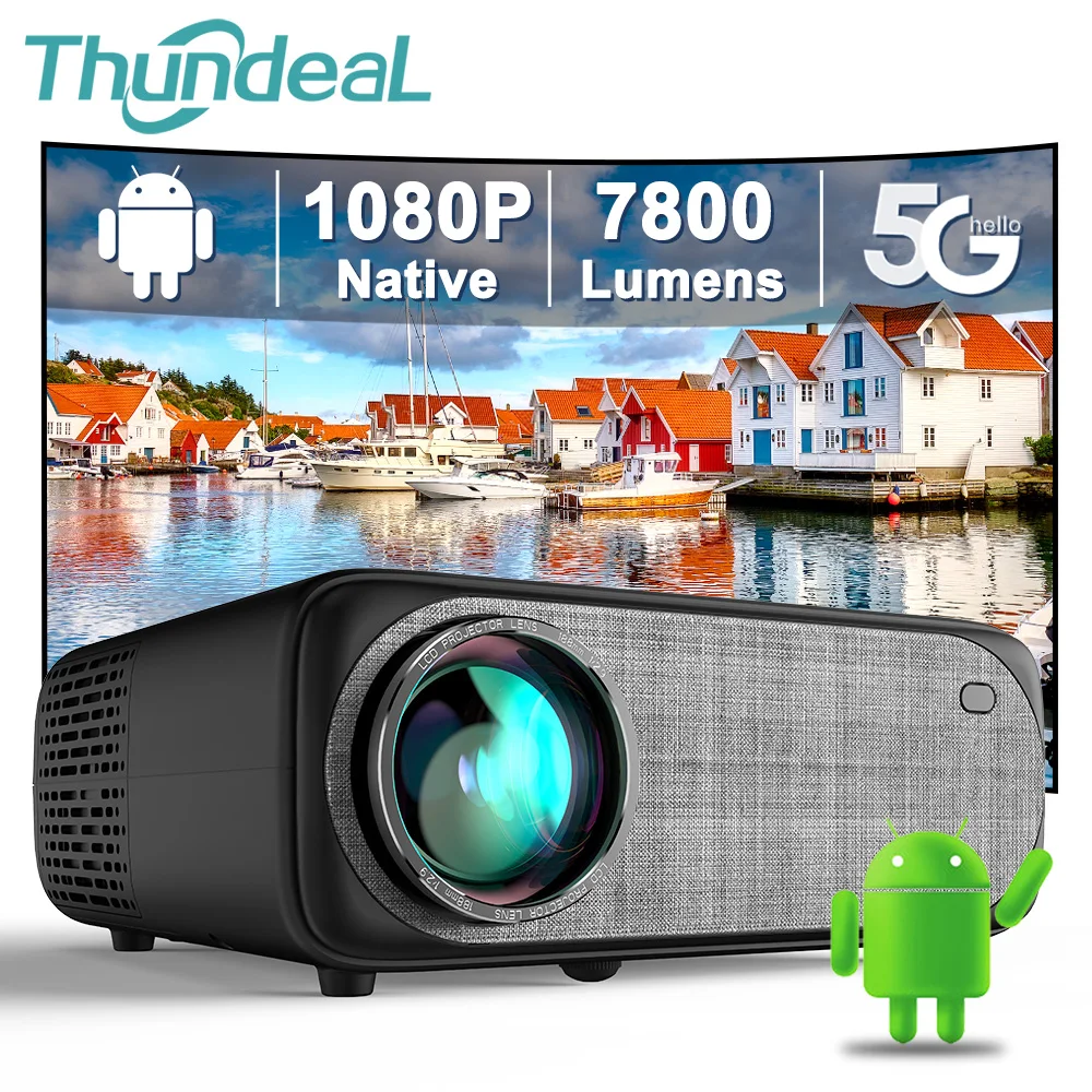 ThundeaL Full HD Projector 1080P WiFi LED Video Proyector TD97 Home Theater Android TD97W 4K Projector Movie Home Cinema Beamer