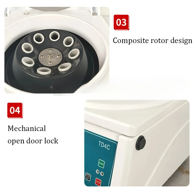 Лабораторная низкоскоростная центрифуга PRP TD4C с цифровым дисплеем регулируемая