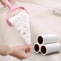 portable dust wiper pet hair clothes carpet tousle remover household tearable roll paper sticky roller bed sofa cleaning tools