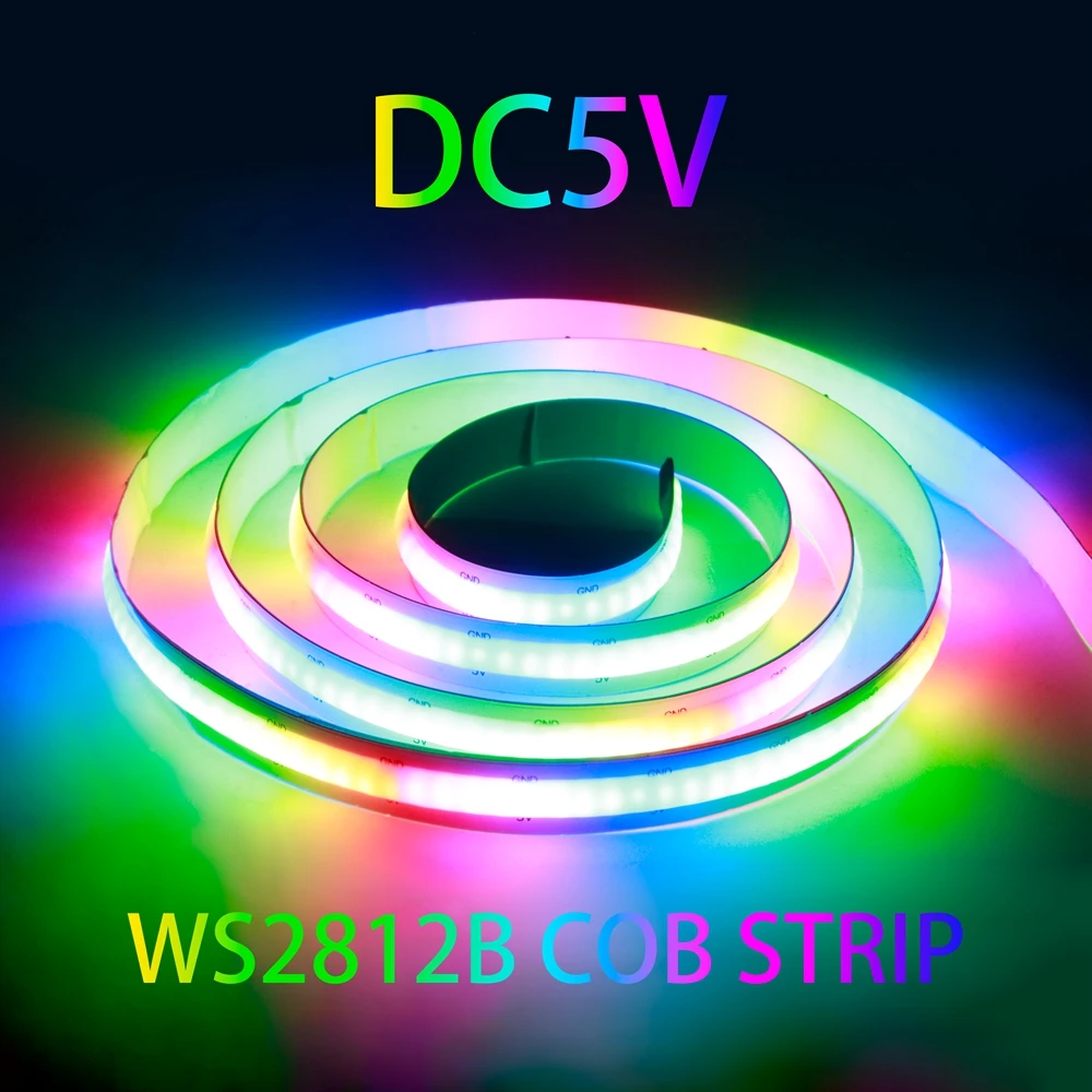 Price Review Colorful RGB COB Led Strip High Density SK6812 332LED / m LED Light Magic Digital Addressable LED Tape Similar WS2812B DC5V Online Shop