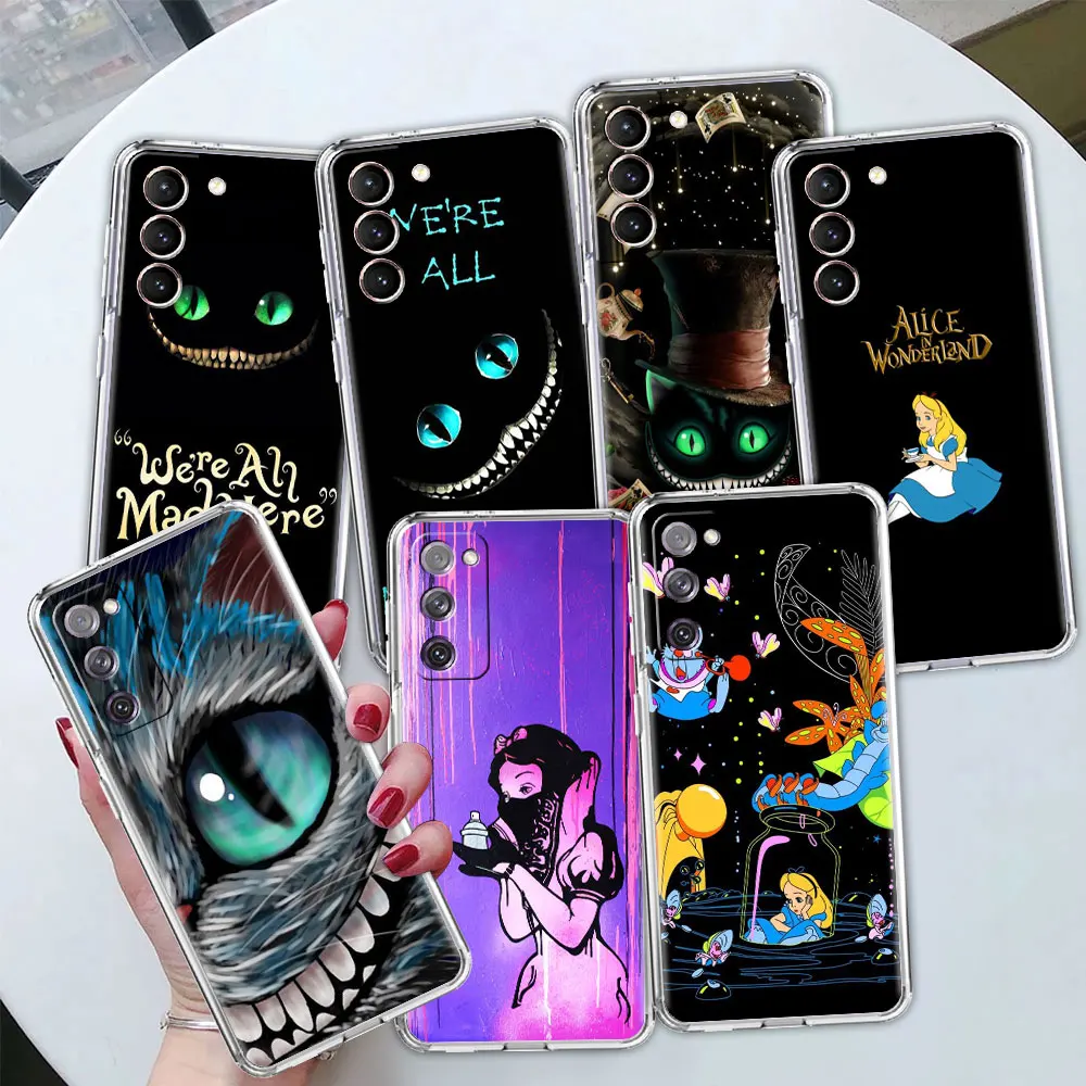 

Magical Cheshire Cat Case For Samsung Galaxy S22 Ultra S20 FE S21 S10 S9 Plus Note 20 10 Lite 9 Transparent Soft Phone Cover