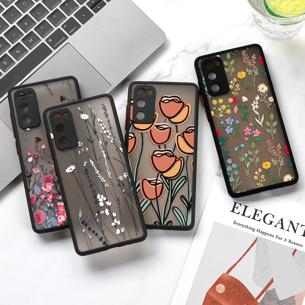 A52S 5G Case For Samsung A53 Case S22 Ultra S20 FE Funda Galaxy A52 A12 A52S A53 A51 A32 A71 Flower Cover 