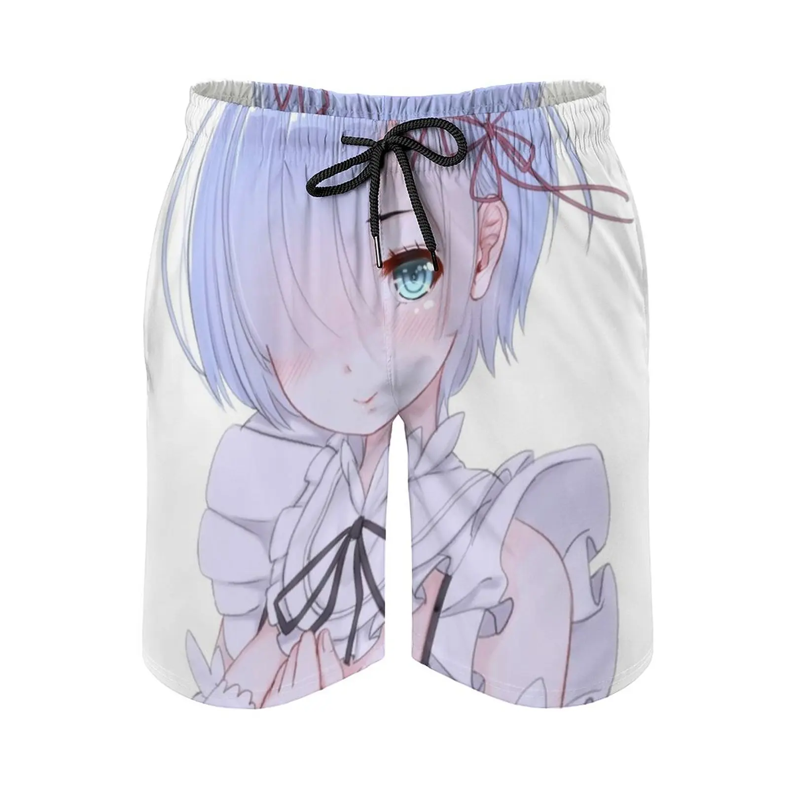 

Rem Re : Zero Men's Beach Shorts Board Shorts Bermuda Surfing Swim Shorts Re Zero Rem Rem Rem Anime Best Girl Beach Shorts