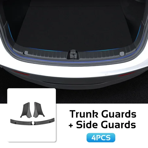 Защита для порога заднего багажника Tesla Model Y, защита от царапин, бампер, пластины, крышка, боковые брусья, брызговик, аксессуары для автомобиля