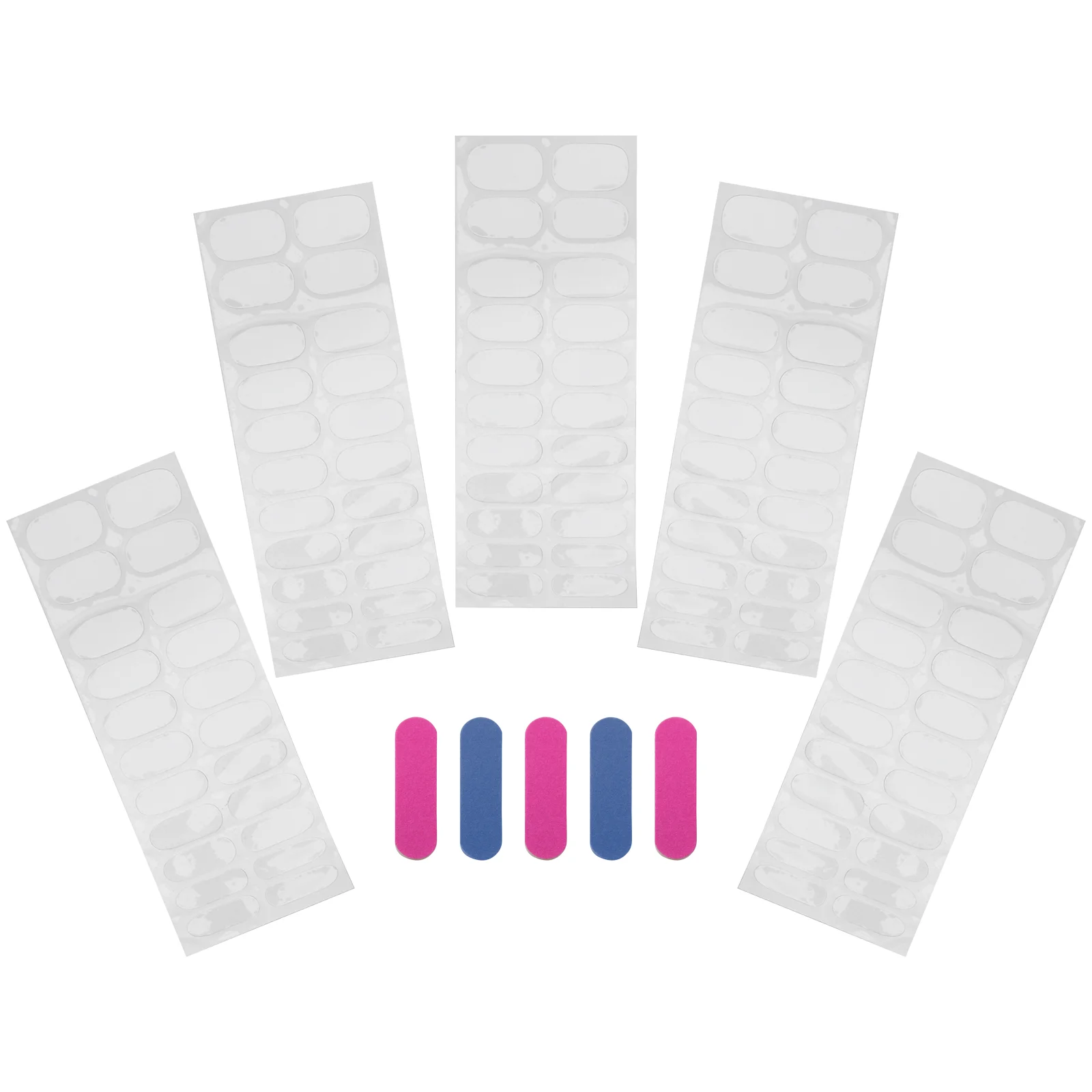 

5 листов гелевых полосок для ногтей гелевые наклейки прозрачные полоски для гель-лака набор для маникюра