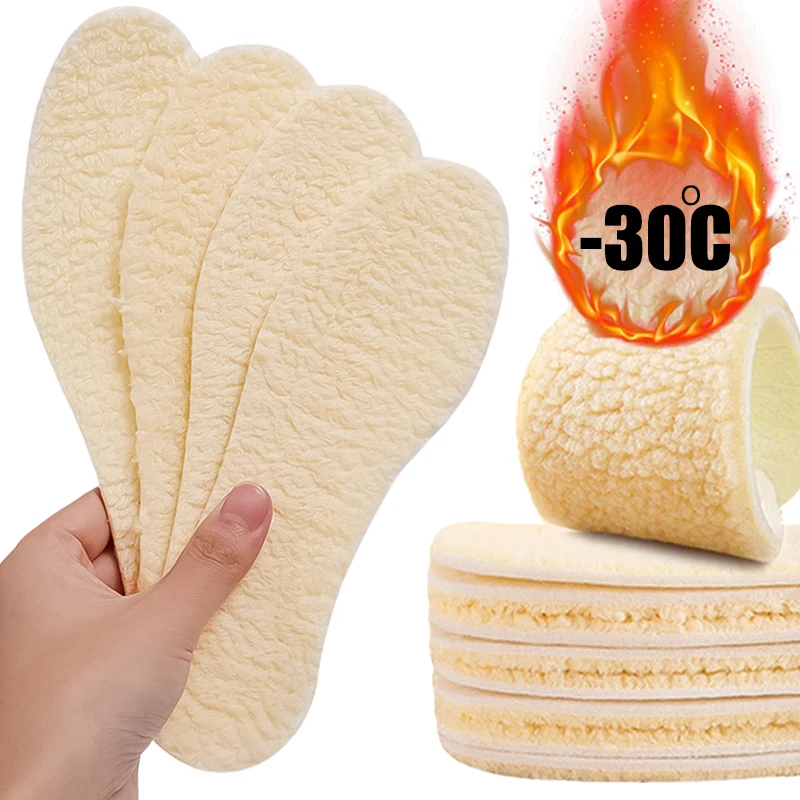 

Lamb Cold-proof Thicken Insoles Tailorable Insole Warm Winter Foot Soft Warm Men Snow Wool Pad Insole Imitation Boots And Women