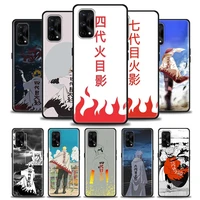 naruto silicone phone case for oppo realme 5 5i 5s 6i 6 7 7i 8 8i 9 9i 5g pro xt black soft tpu cover 4th 7th hokage cloak anime