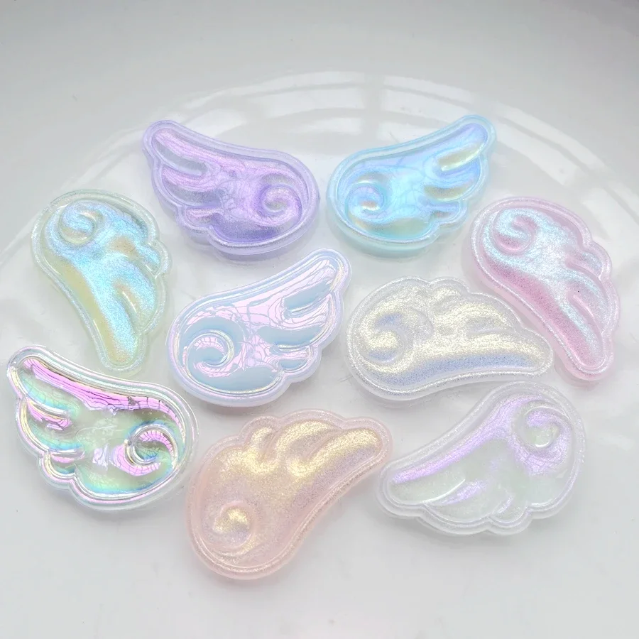 6 шт. новый милый 41 мм * 25 Мультяшные крылья серия с плоской задней каучуковой