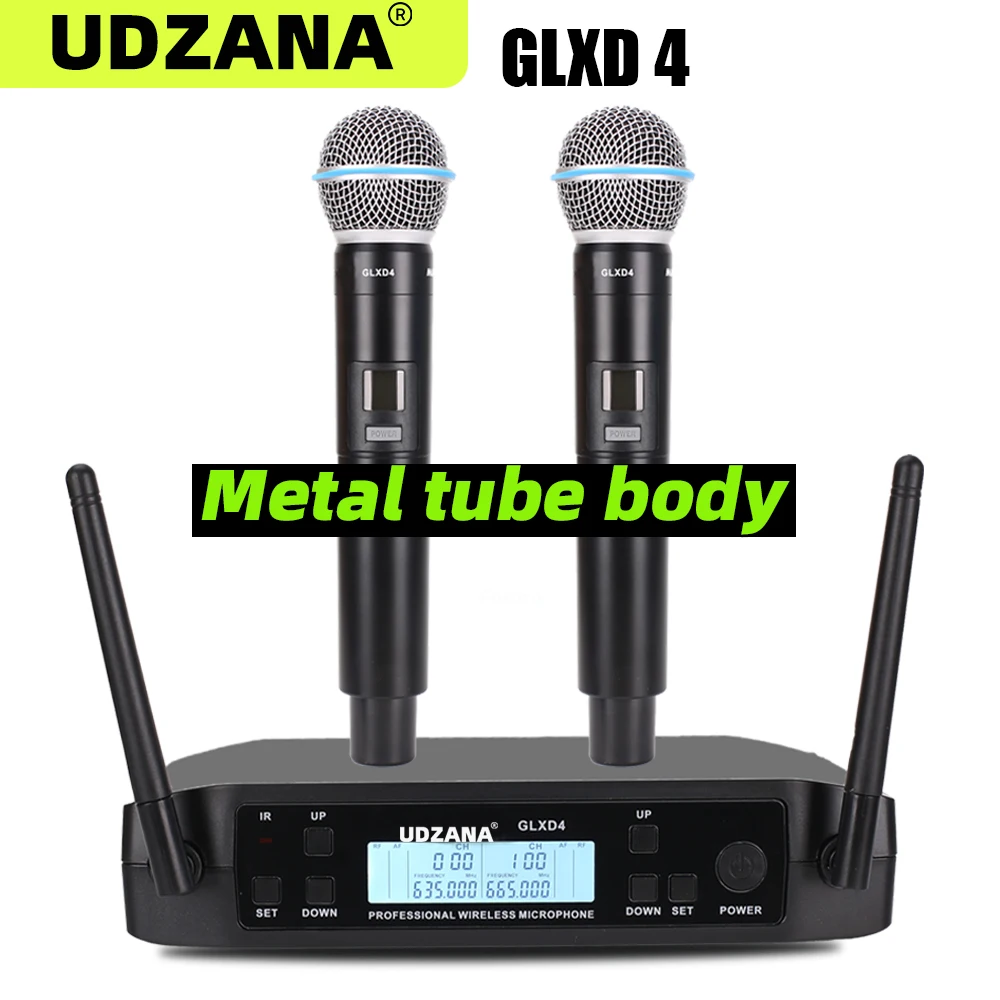 UDZANA GLXD4 600-699 МГц профессиональная УВЧ Беспроводная микрофонная система для