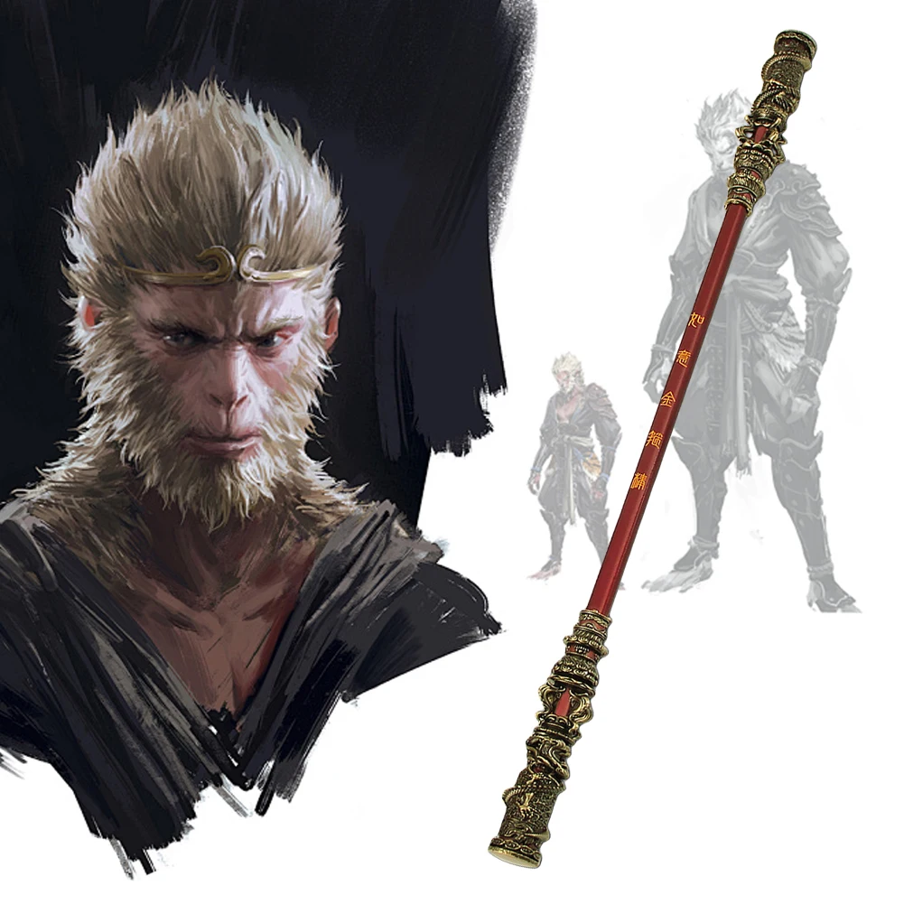 40 см Son Goku Golden Cudgel Monkey King Золотая модель Обезьяна Солнце Модель оружия Красивый