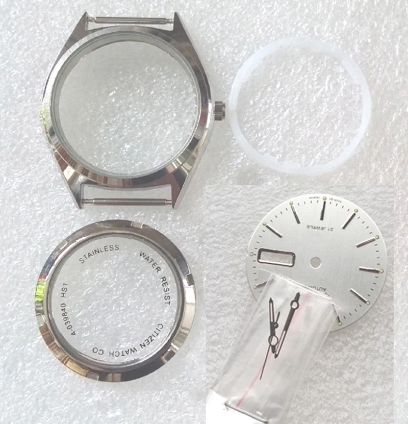 

36mm Stainless Steel Watch Case Transparent Bottom Suitable for 8200 Movement Men's Case Set Watch Parts Accessories