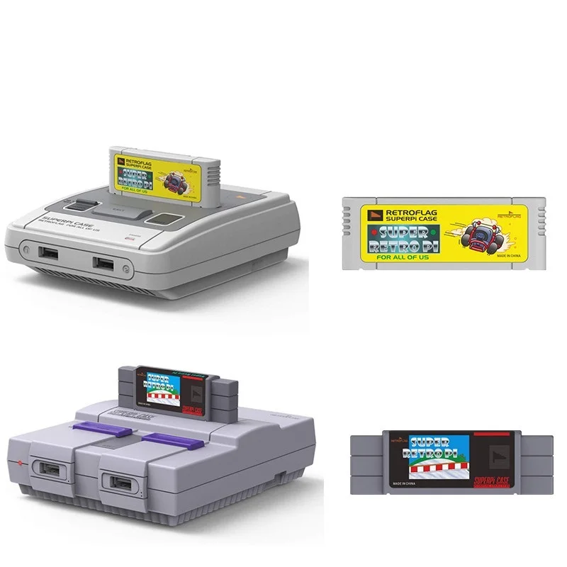 

Retroflag SUPERPi CASE-J/CASE-U Snes Game Cartridge with Coolling Fan+Heatsink for Raspberry Pi 3B Plus (3B+)/3B