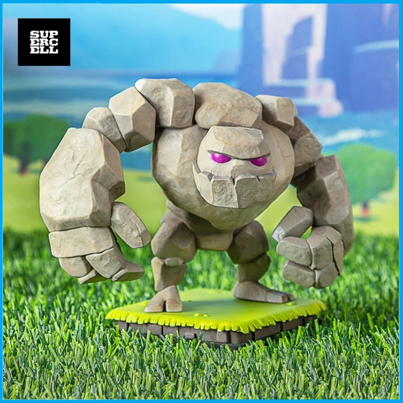 

100% Original 14.5Cm Supercell Clash of Clans Golem Stone Man Clash Victory Series Game Peripheral Model Figures Kid Toy