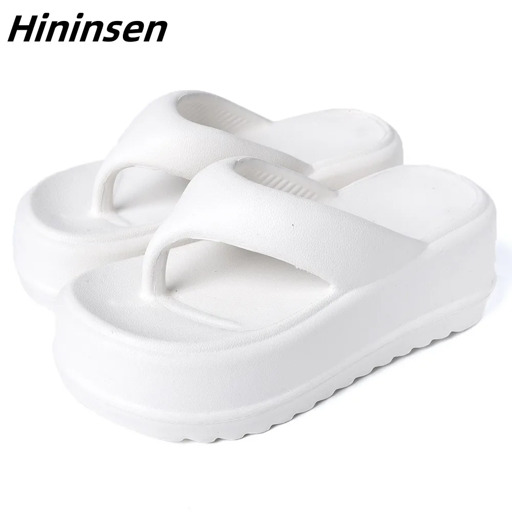 

New 2023 Summer Eva Pool Flip Flops Woman Clip Toe Soft Bottom Pillow Slippers for Women Platform Non-Slip Beach Slides Sandals
