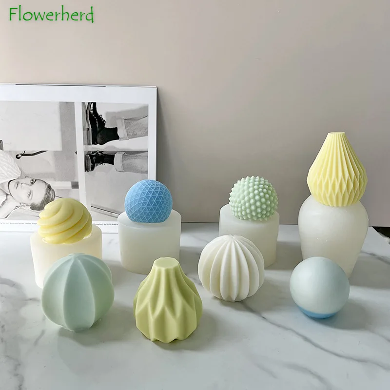 

Pear-shaped Aromatherapy Candle Silicone Mold DIY Bottle-shaped Handmade Soap Plaster Mold Fan-shaped Baking Mold Candle Making