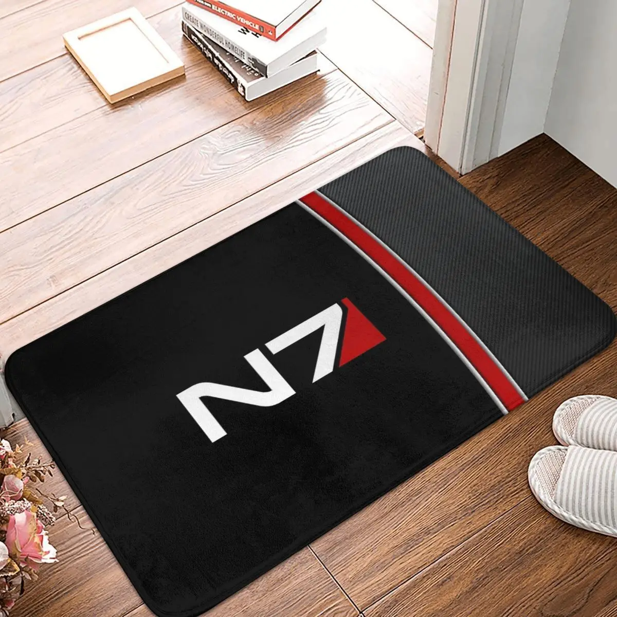 Игровой коврик для спальни в стиле командира Mass Effect Shepard потертый напольный N7