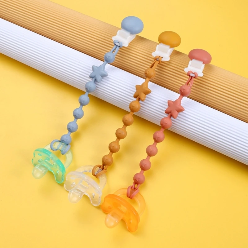 

Baby Pacifier Chain Clip Teething Chain Clamp Infant Dummy Nipple Holder Clip