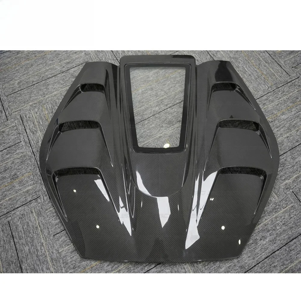 Фото Сухой комплект из углеродного волокна BatFury Aero Style, задняя крышка из углеродного волокна, задний капот для Ferrari 296GTB №5