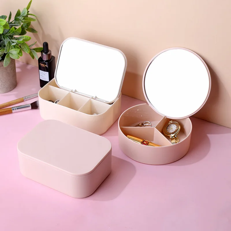 

Desktop Makeup Mirror Multifunctional Organizer, Cosmetics Jewelry Storage Box, Jewelry Containers