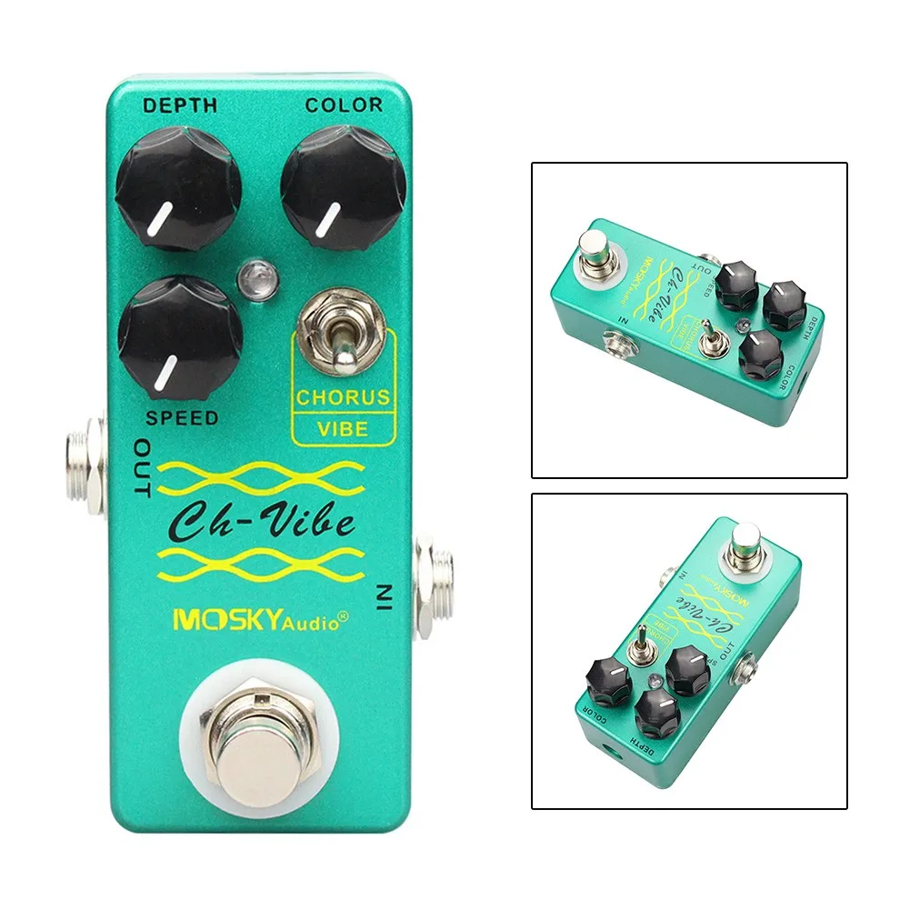 

Mosky Vintage Chorus Vibrato Tremolo Electric Guitar Effect Pedal Metal Shell Guitar Accessories Effect Pedal