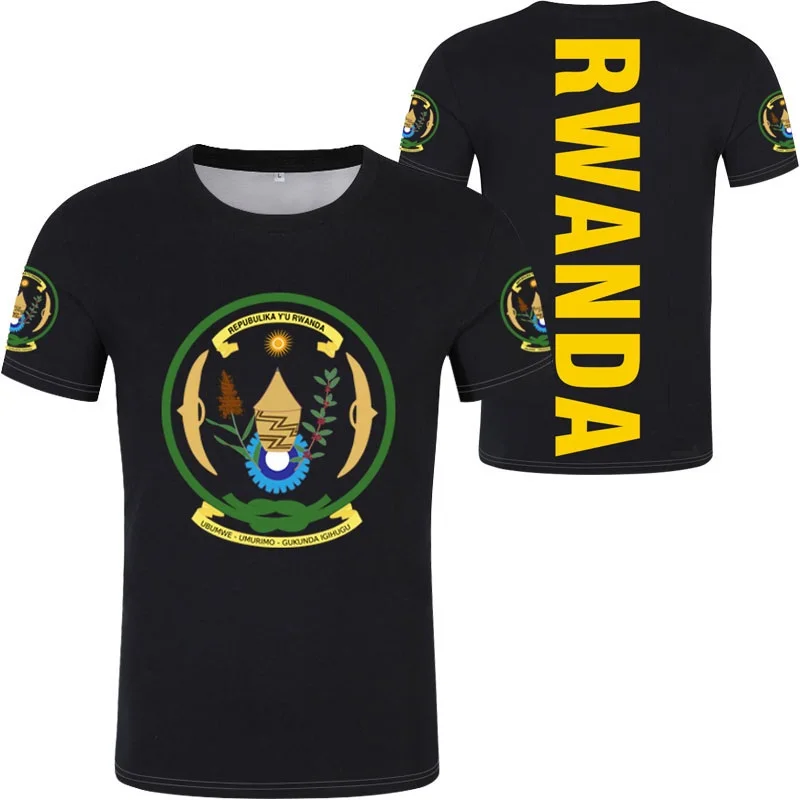 

Rwanda T Shirt Name Number Rwa T-shirt Photo Clothes Print Diy Free Custom Made Tshirts Logo Respirant 3d 4xl 5xl Big Size 6xl