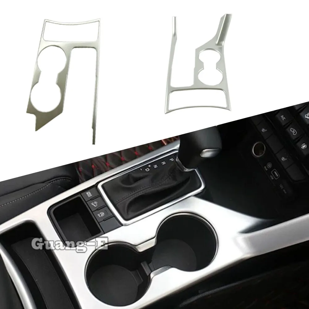 

Для Kia Sportage KX5 2016 2017 2018 автомобильный детектор с отделкой из нержавеющей стали/ABS Серебряный центральный консоль подстаканник коробка передач подлокотник