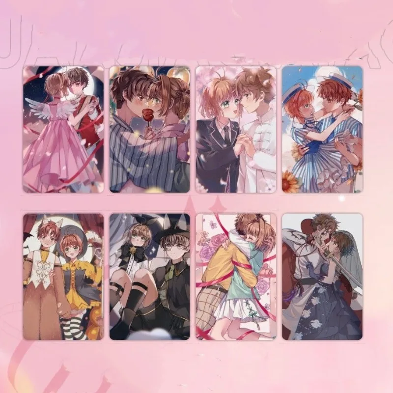 

Крышка для карт периферийная 3-дюймовая карта-Закладка для книг Kinomoto Sakura Ri Syaoran, зажим для книг, коллекционная настольная витрина, подарок