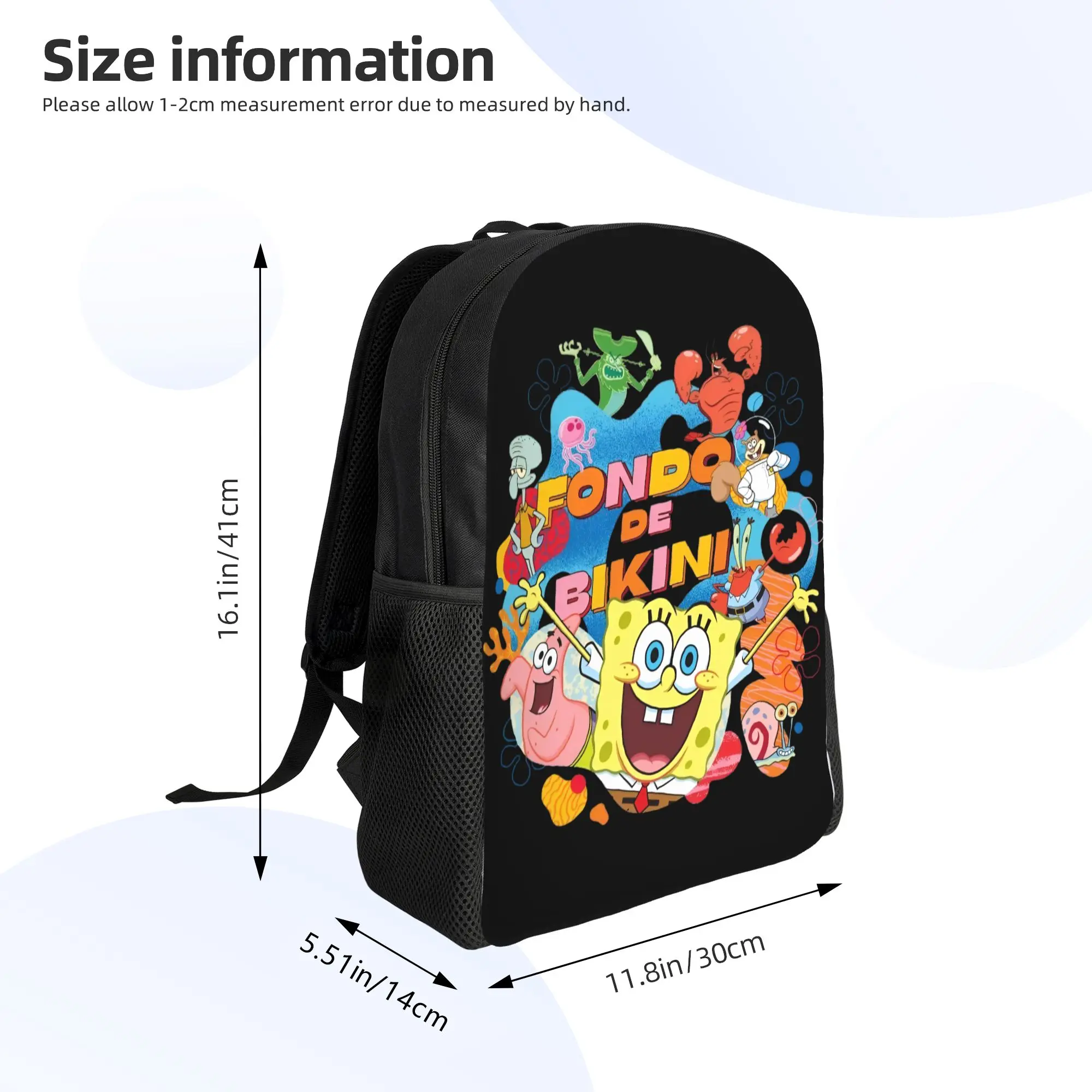 Фото Рюкзак Custom S-Sponges Anime Bobes для женщин и мужчин, базовая сумка для книг для школы и колледжа, мультяшные сумки №5