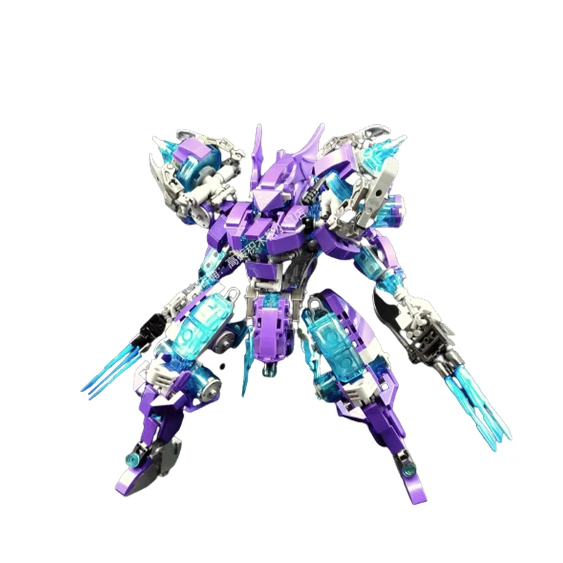

MOC Mecha Series Purple строительные блоки робота DIY модель головоломка коллекция экспертов кирпичные игрушки рождественское образование рождественские подарки