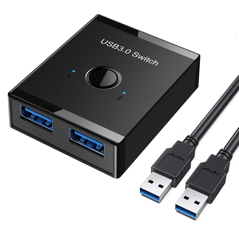 

USB Switch KVM USB HUB 3.0 Switcher Selector KVM Switch For PC Keyboard Mouse Printer 1 PC Sharing 2 Devices USB Switch