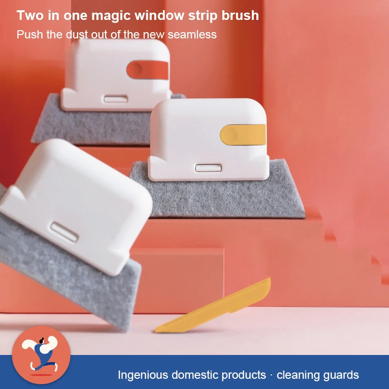 

2-in-1 Groove Cleaning Tool Creative Window Groove Cleaning Cloth Window Cleaning Brush Windows Slot Cleaner Brush Groove Brush